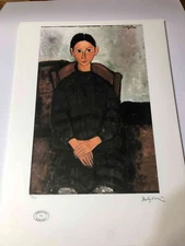 Amedeo Modigliani off set lithograph cm 50x70 Archives Paris - signature on
