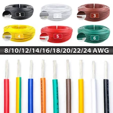 UL1015 Stranded Tinned Copper PVC Cable Wire 8/10/12/14/16/18/20/22/24 AWG