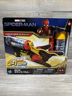 New Marvel Spider-Man Super Web Slinger 2 in 1 Shoots Webs or Water Shooter Toy
