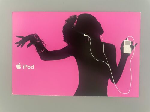 Original 2004 Apple iPod Promotional Postcard - PINK - Picture 1 of 2