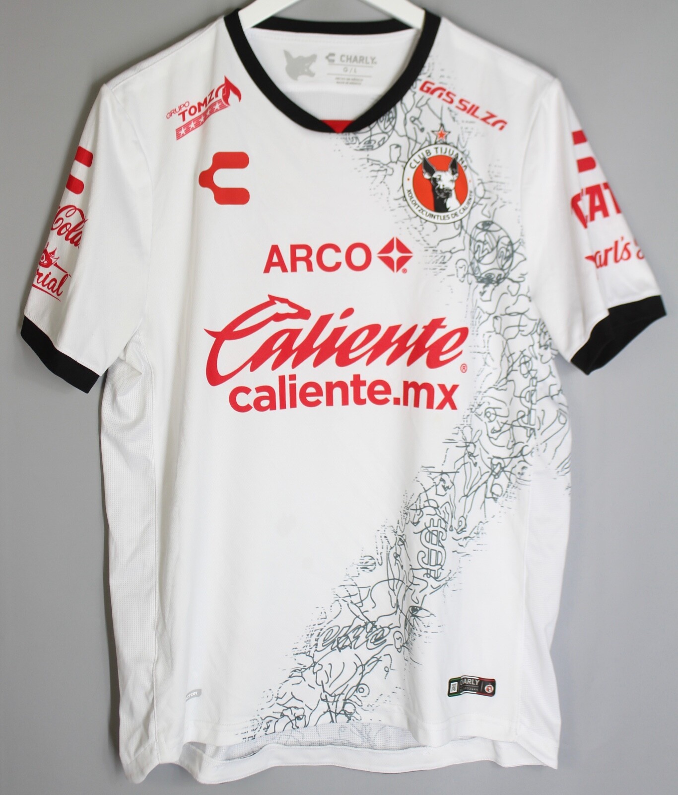 CLUB TIJUANA MEXICO 2020/2021 AWAY FOOTBALL SHIRT JERSEY CHARLY SIZE L