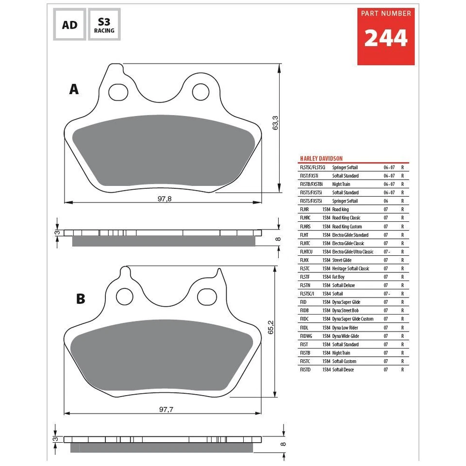 Pastilhas de freio GOLDfren 244/FA434/HD 46721-06 - Imagem 2 de 2