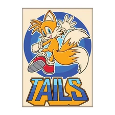Sonic Tails on White Magnet Multi-Color