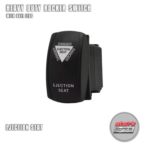 GREEN Laser Etched LED Rocker Switch Dual Light 20A 12V ON / OFF - EJECTION SEAT - 第 6/6 張圖片