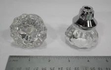 Nostalgic Warehouse 701176 Crystal Knob Bright Chrome / ROPE ROSETTE / DUMMY TF