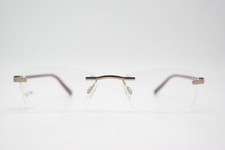 Rodenstock Glasses Unreadable Gold Wine Red Rimless Eyeglass Frame New