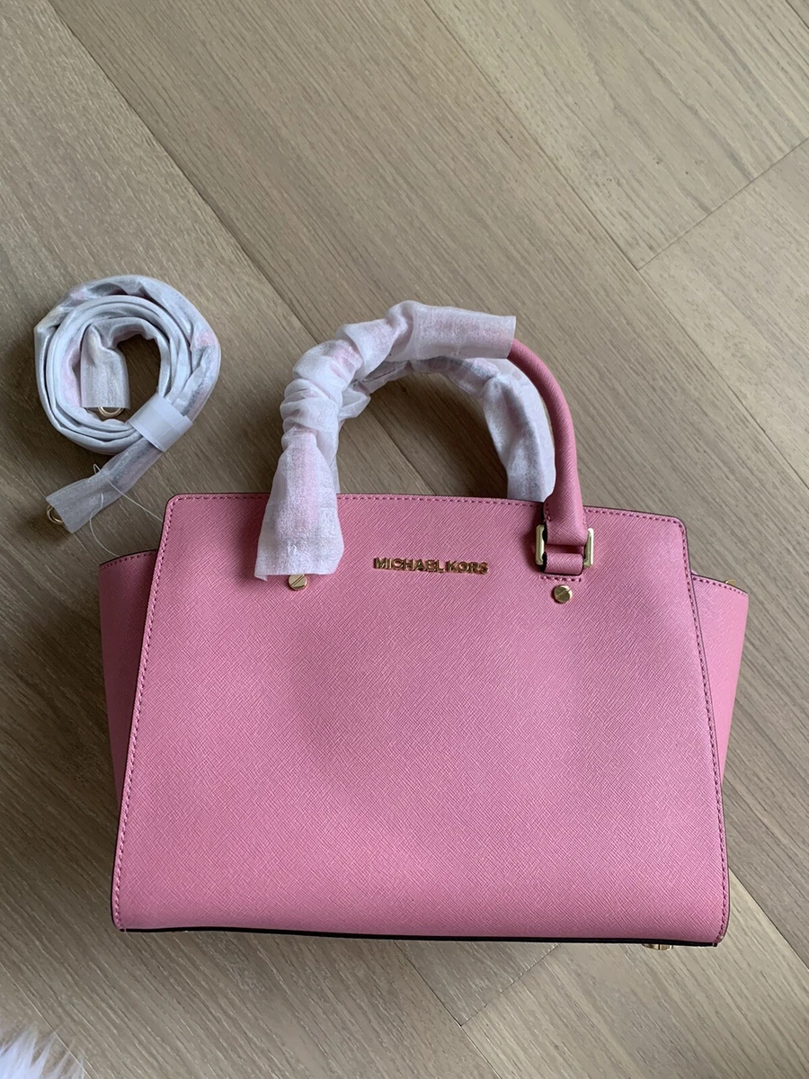 MICHAEL Michael Kors Hot Pink Saffiano Leather Selma Crossbody Bag