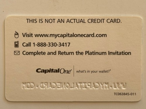 Capital One FAKE Credit Card▪️Collectible Only▪️Not a Valid Credit Card - Picture 2 of 2