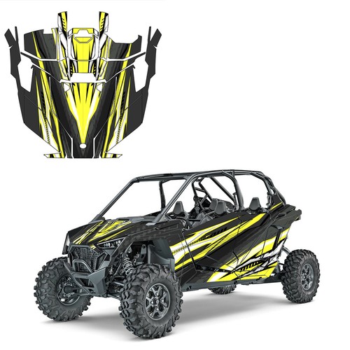 2020+ Polaris RZR Pro XP 4 Ultimate Design EPS 17 Decal Graphic Kit Wraps 4 Door - Foto 2 di 3