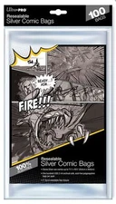 (100 Pack) Ultra Pro Silver Age Size Resealable Bags Poly Comic Book Acid Free