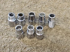 8 Proto Professional Spline Socket Set 1/4 Drive Sae 1/4" 4708T SPL 12 6 point