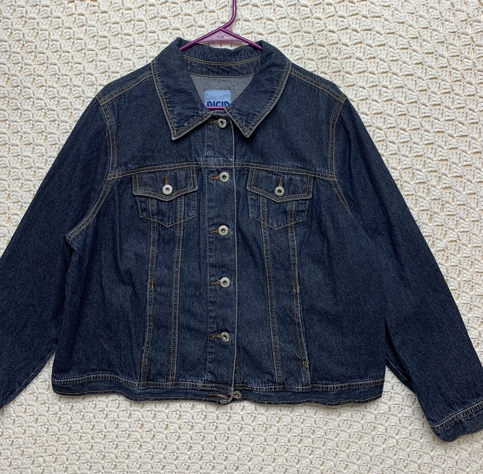 Avenue Jeans Chaqueta Mujer’s 18/20 Azul Oscuro Denim Manga Larga Jean Chaqueta Foto 2 de 4