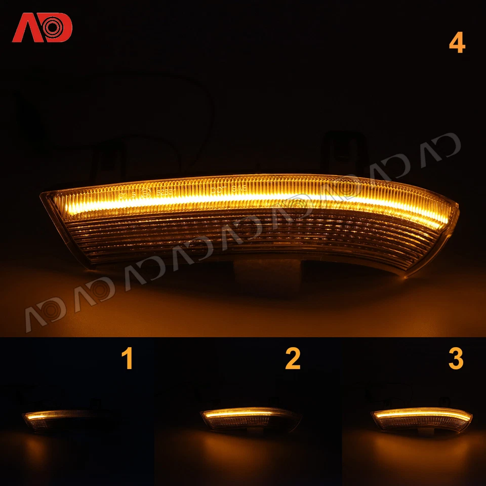2X Luces LED secuenciales de espejo retrovisor lateral transparentes para VW Golf GTI Jetta Passat Rabbit Foto 2 de 4