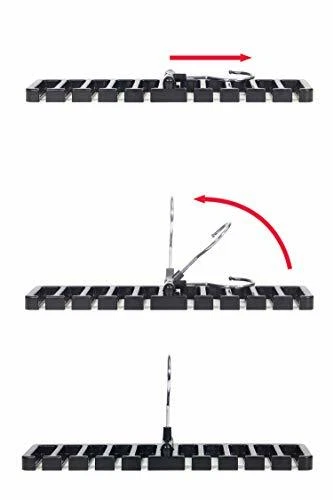 2 Pcs Tie Rack Hanger Belt Holder Hook Closet Organizer Storage Rotating Black - Image 3 of 4