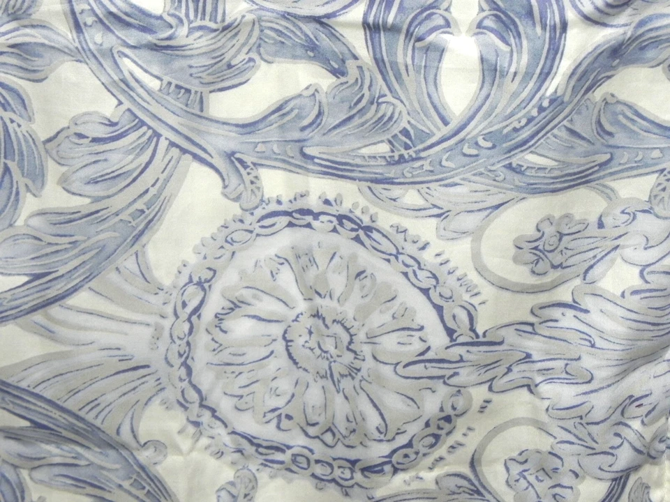 JUEGO DE 2 FUNDAS DE ALMOHADA FLORAL AZUL/BLANCO MEDALLÓN PAISLEY GRANERO CERÁMICA Foto 2 de 4