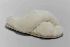 Girls' Brooklyn Slide Fuzzy Slippers Cream - Cat Jack - SIZE S 13/1