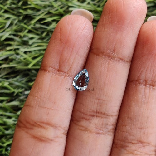 0.70 CT IGI Certified Pear Shape Fancy Vivid Blue Color VS1 Clarity Lab Diamond - Picture 3 of 10