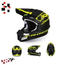 Casco Progrip in Fibra di Vetro Colore Nero Giallo Fluo