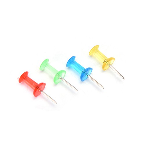 100x MultiColoured Translucent Assorted Push Pin Drawing Cork Board Office Decor - Photo 7/12