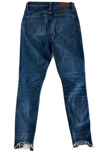 Pantalones de mezclilla ajustados Madewell para mujer azules con botones delanteros 10" cintura alta talla 26 - Imagen 5 de 14