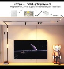 Track Lighting Rail Kit, 2PCS Magnetic Track Lighting Rail, 2PCS 15W Grille