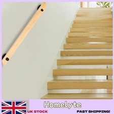 Stair Handrail Solid Wood Staircase Grab Wall Rail Bannister Safe Railing 1m