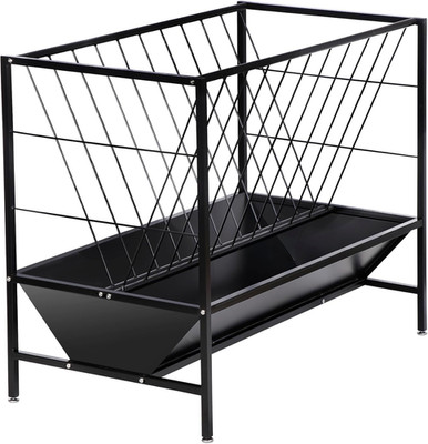 Pasture Hay Feeder 45 Gallon, Heavy-Duty Hay Grain Livestock Feeder with 24 Gall