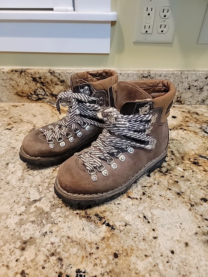 Botas de Senderismo Colorado De Colección Suelas Vibram Para Hombre 8.5D Gamuza Cuero Hechas en Italia Foto 2 de 4