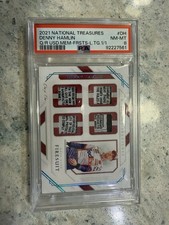 Denny Hamlin 2021 Panini National Treasures Firesuit Quad Relic 1/1 PSA Graded 