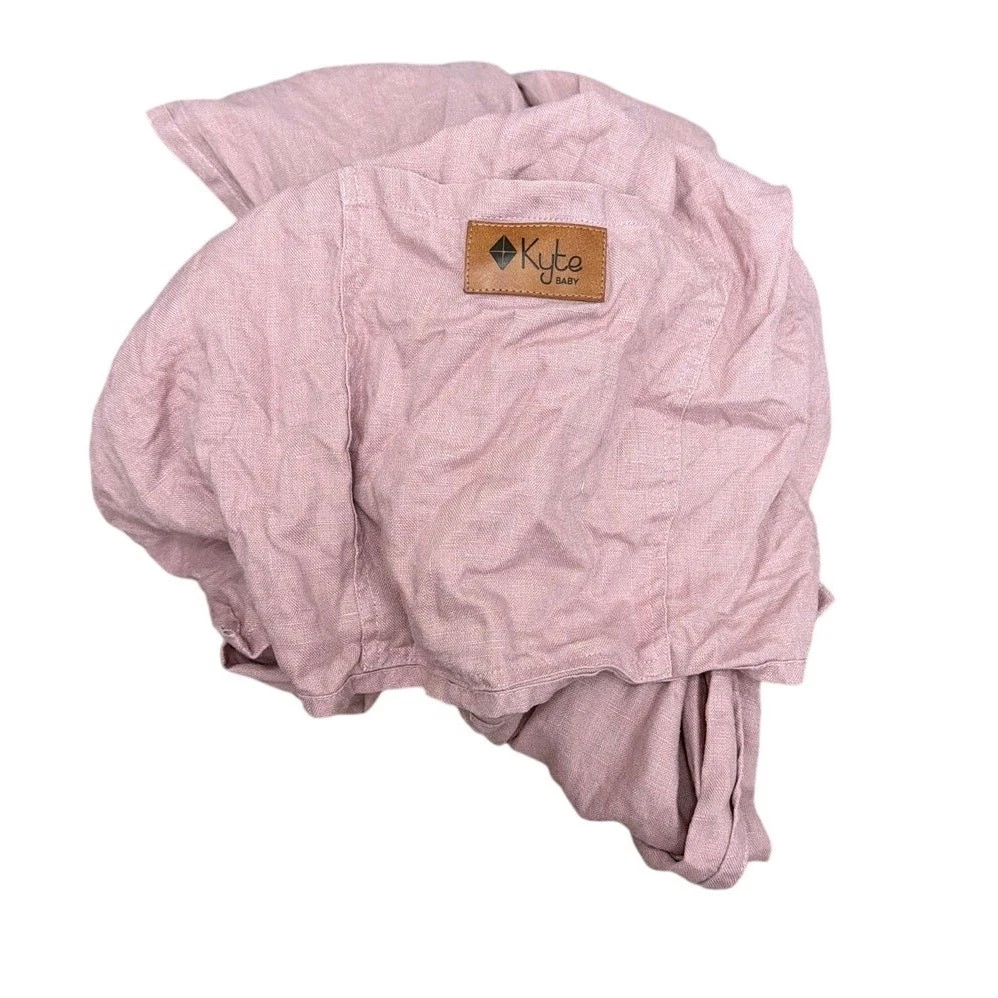 Kyte 100% linen ring sling baby carrier dogwood dusty pink