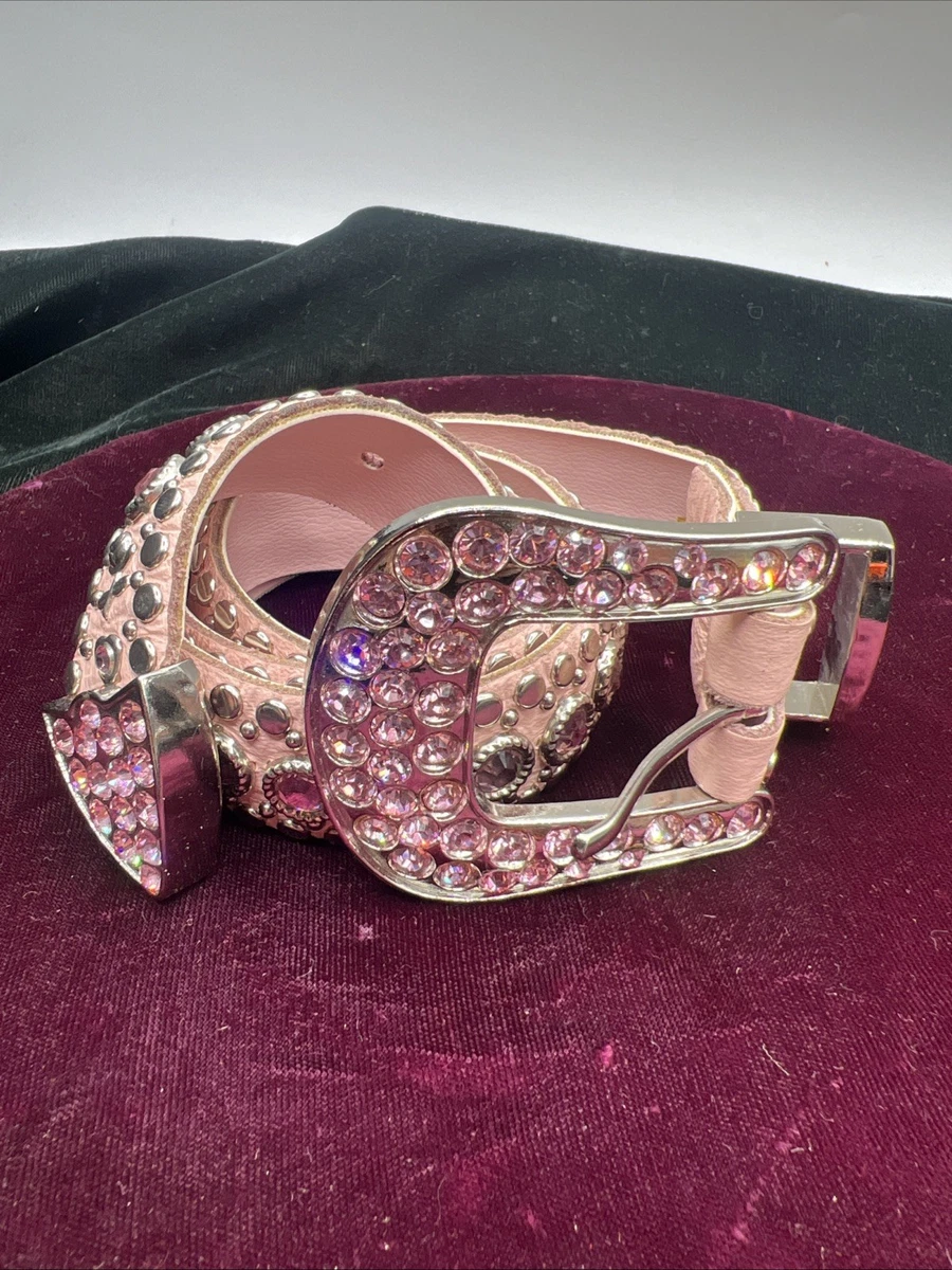 Vintage KIPPY’S Pink Jeweled Western-Style Women’s Belt with Silver Buckle Kippys Leather Belts 34 Size for Women for sale | eBay main image 2