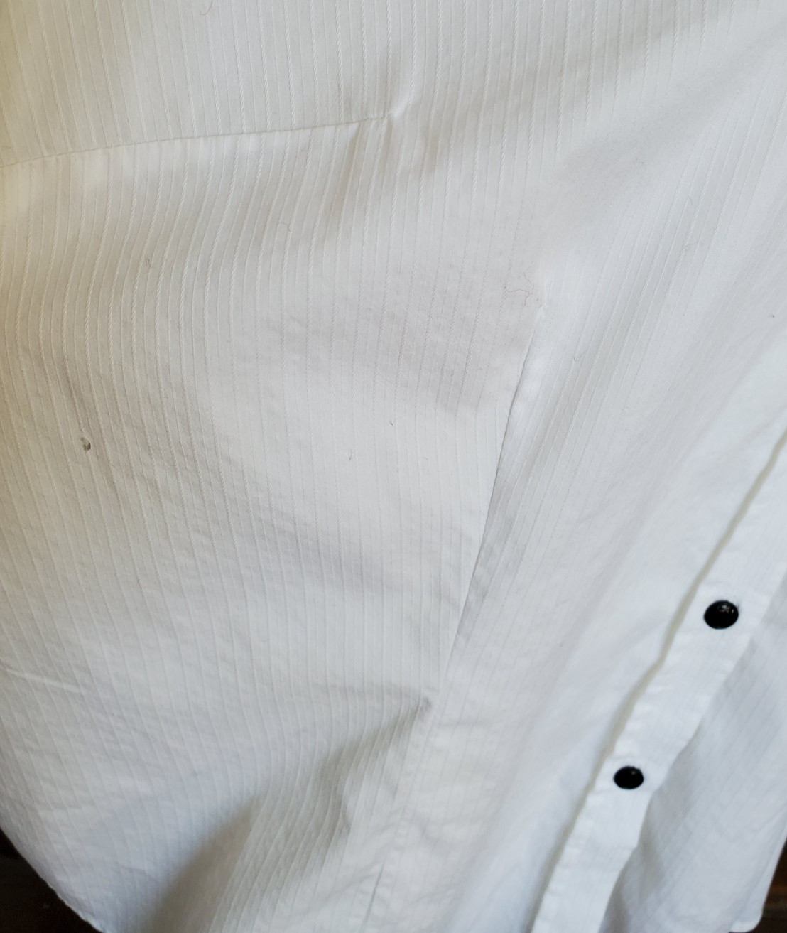 TALBOTS  WHITE LONG SLEEVE COLLARED BUTTON UP STR… - image 3