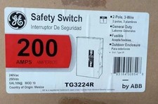 GE Safety Switch TG3224R 200A 240V NEMA 3R Fusible