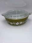 Pyrex 471 Spring Blossom Crazy Daisy Cinderella 1 PT Casserole W/ Lid*some Wear*