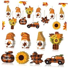  Pcs Fall Ornaments for Tree Thanksgiving Fall Decorations for Small Tree 24