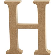 Letter, H: 8 cm, MDF, H, 1pc