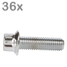 36  split rim bolts M7x24 Steel chrome for BBS Rial Schmidt O.Z. Dynatech Carlin