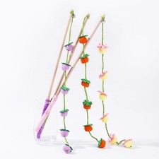 Cat Wand Toy Interactive Self-Play Fruit Design Stick Cat Stick Toy