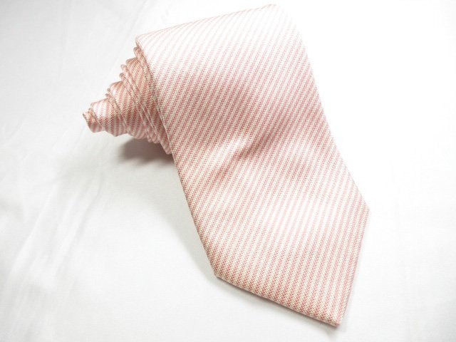 Nicky MILANO Men's Tie Silk Pink And Off-White Italy