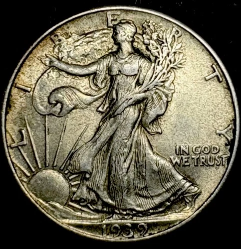 1939 Walking Liberty Half Dollar Au+ Near Unc