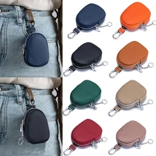 Genuine Leather Coin Wallet Small Change Purse w/Key Ring Mini Storage Bag Pouch