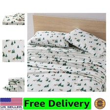 Flannel Sheets Queen Size, Anti-Pilling Wrinkle Resistant Cotton, Touchably...