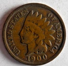 1900 UNITED STATES PENNY - INDIAN HEAD - Great Coin - Lot #M27