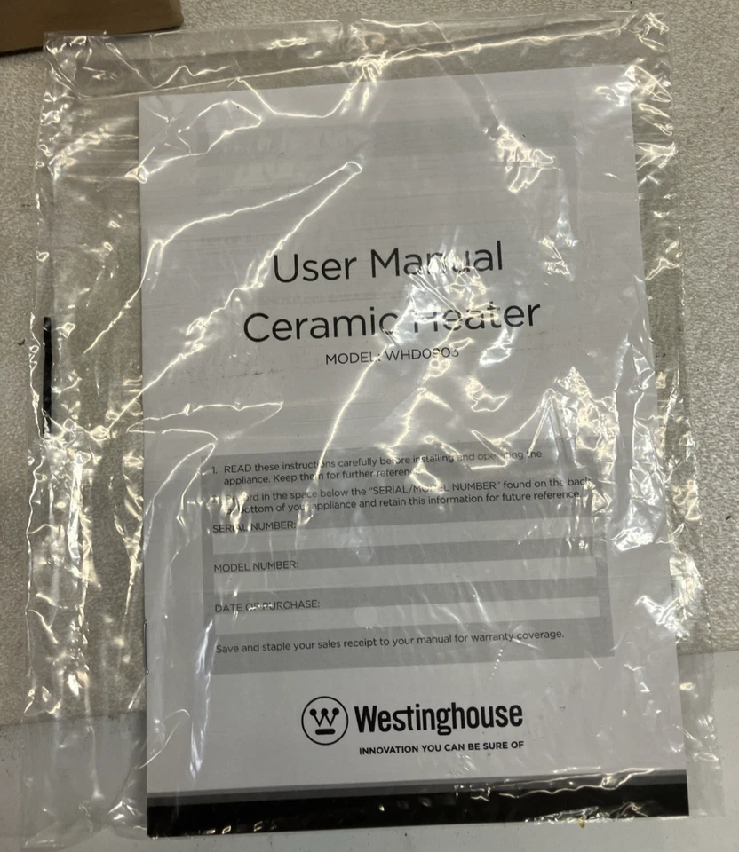 Westinghouse 1500 Watts Ceramic Heater Model: WHD0903 - Image 4 of 4