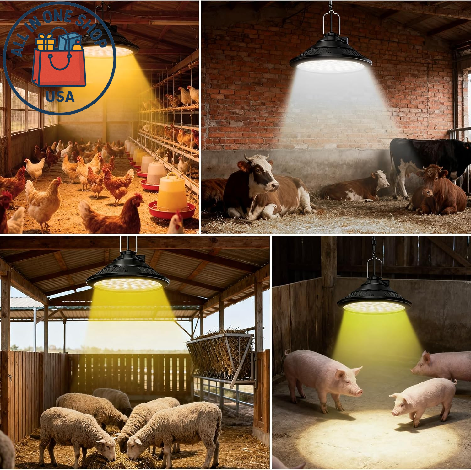 Solar Chicken Coop Light with Timer | 3-Color Dimmable LED, IP66 ...