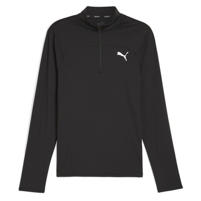 PUMA Run Cloudspun Logo Quarter Zip Turtleneck Sweatshirt