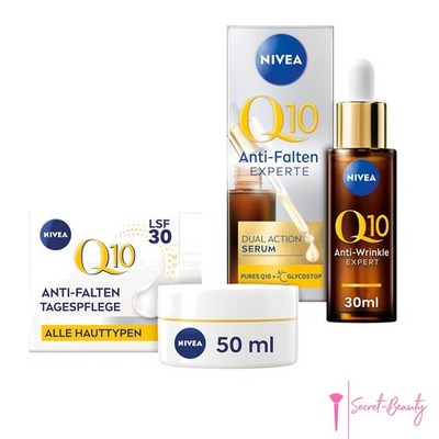 NIVEA Q10 Anti-Falten Power Gesichtspflege Set, Geschenkset mit Multicolor