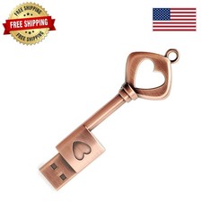 32GB Retro Metal Love Heart USB 2.0 Flash Drive - Crush Resistant & Stylish Gift