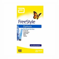 FreeStyle Optium Blood Glucose Test Strips (100 Tests)