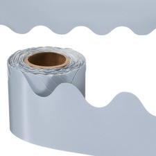 Bulletin Board Border, 41 Feet Poster Chalkboard Cork, Morandi Light Gray